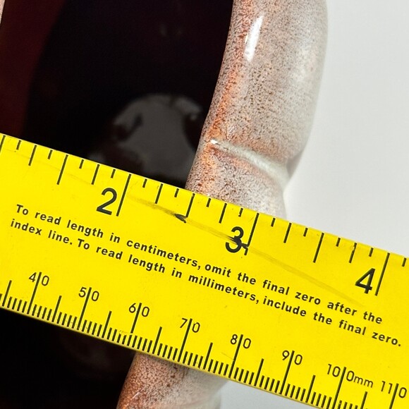 Vintage Aborn California H-6 Mid-century Brown Ceramic Pottery Fan Vase - Picture 10 of 10